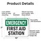 Signmission First Aid Station, 10 in W x Rectangle, Aluminum OS-2PACK-EM-A-710-L-10381 - alternate 3
